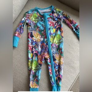 Bamboo Colorful Princess Print Kids One Piece